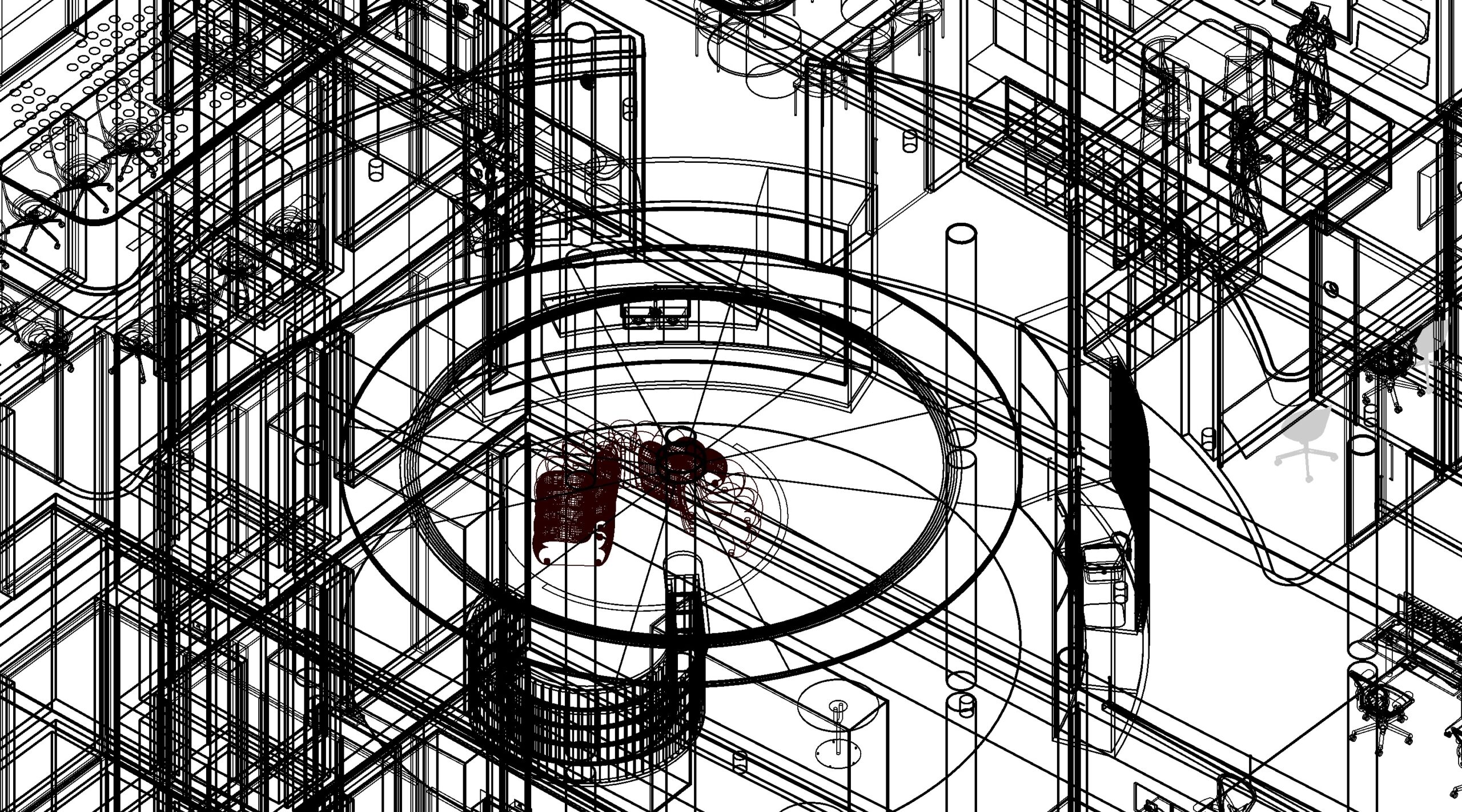 Black and white blueprint