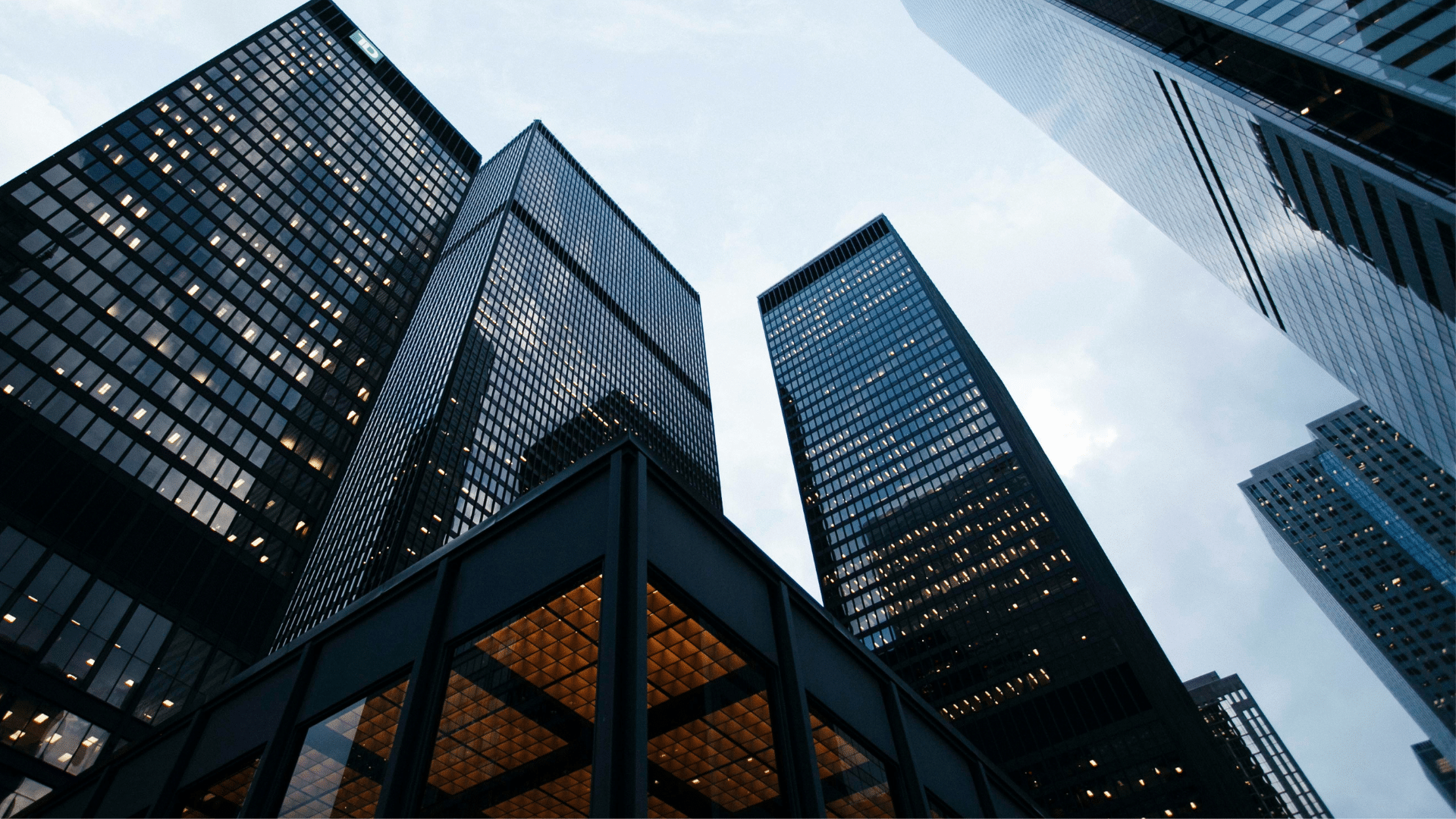 Corporate buildings.